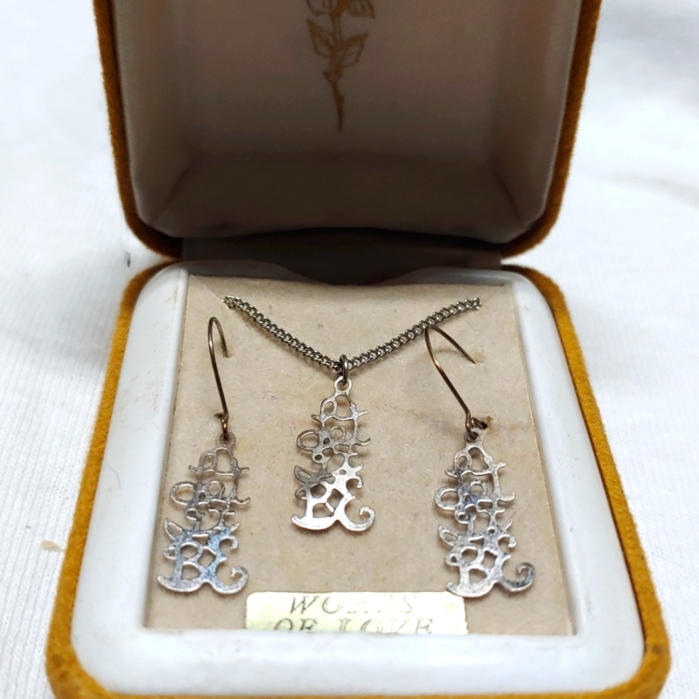 "Let It Be" pendent & earrings (sterling)